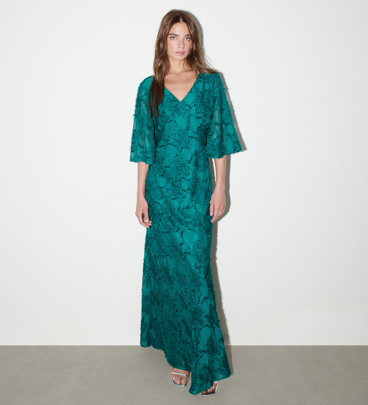 Vestido largo tejido fantasía