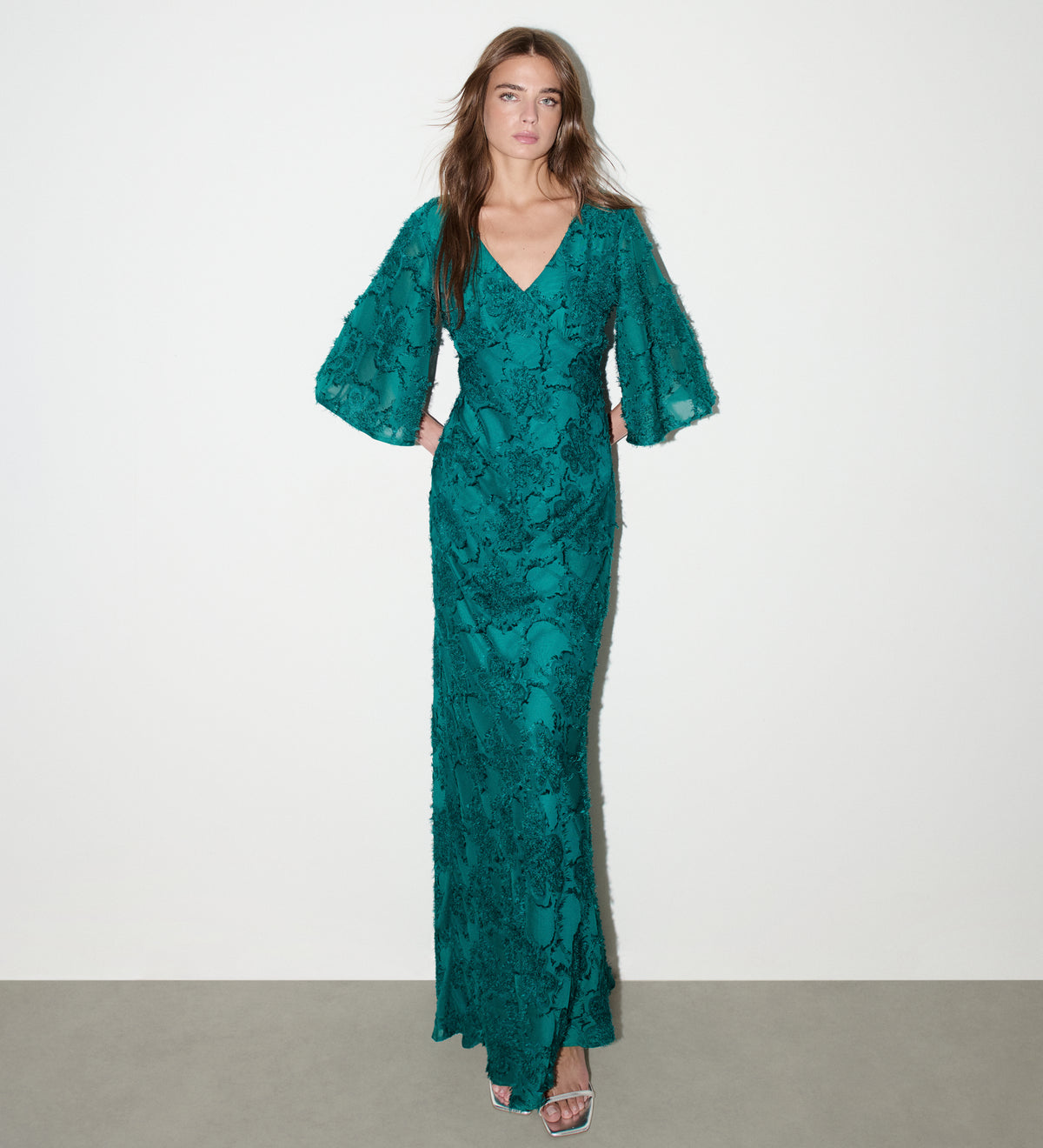 Vestido largo tejido fantasía