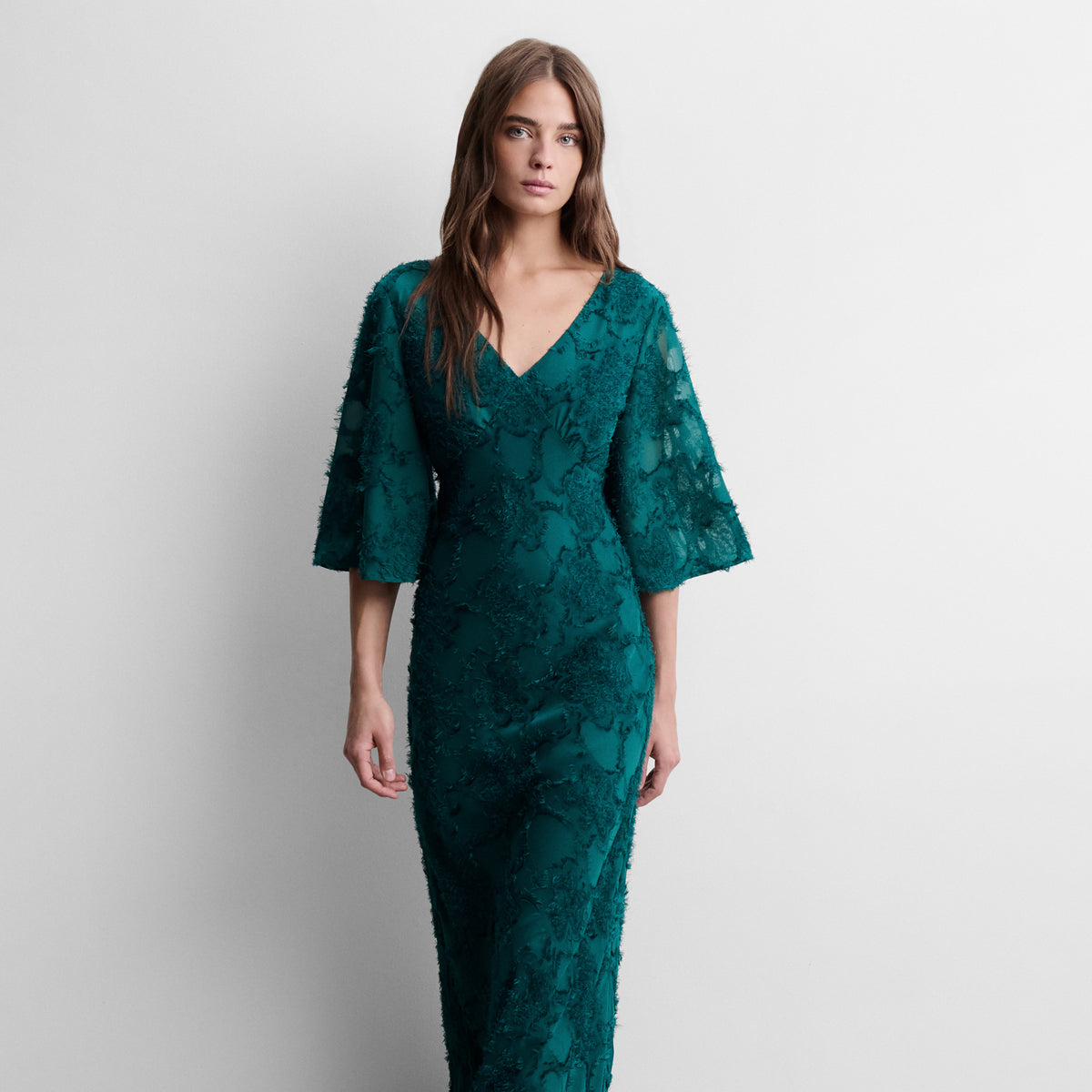 Vestido largo tejido fantasía