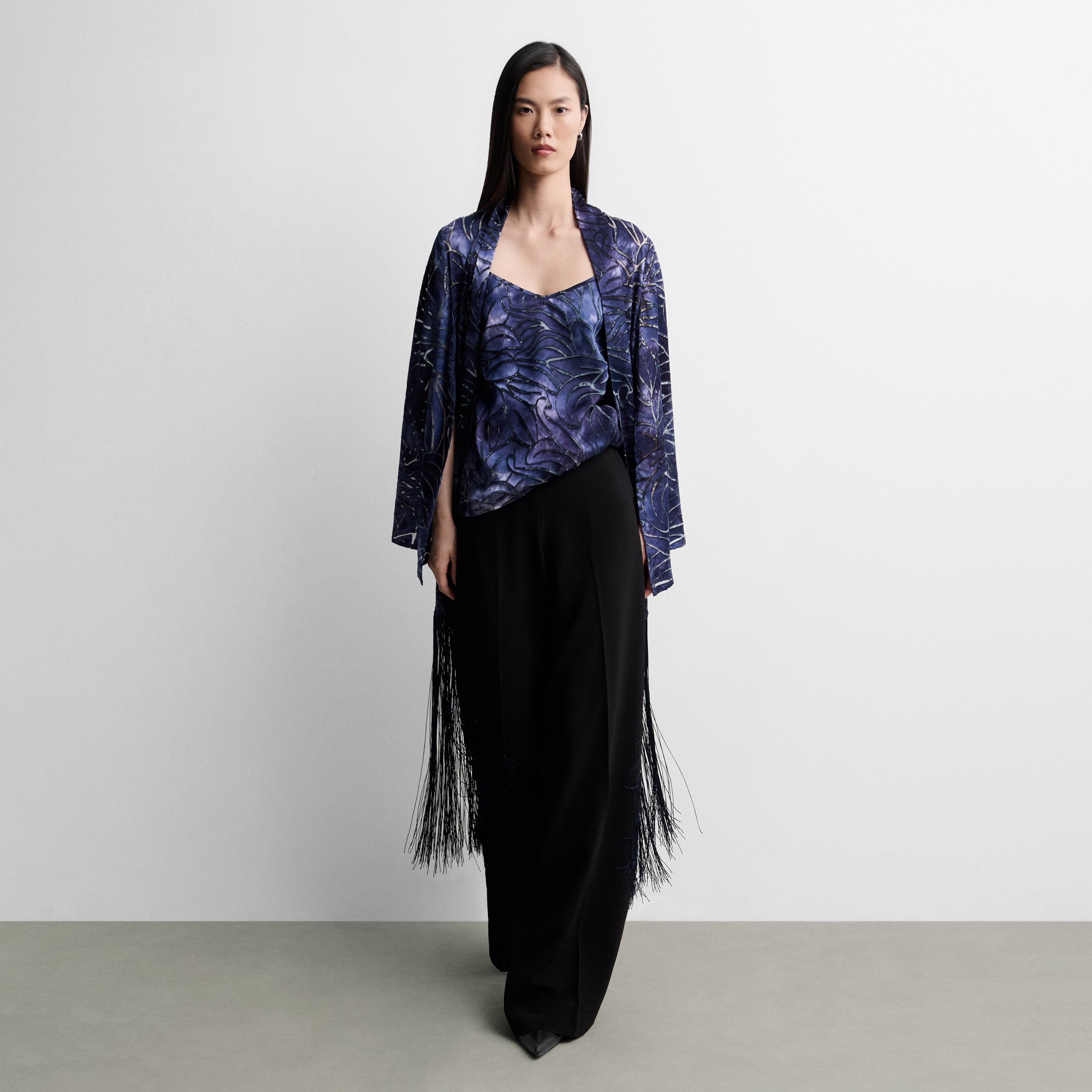 Fancy-fabric top