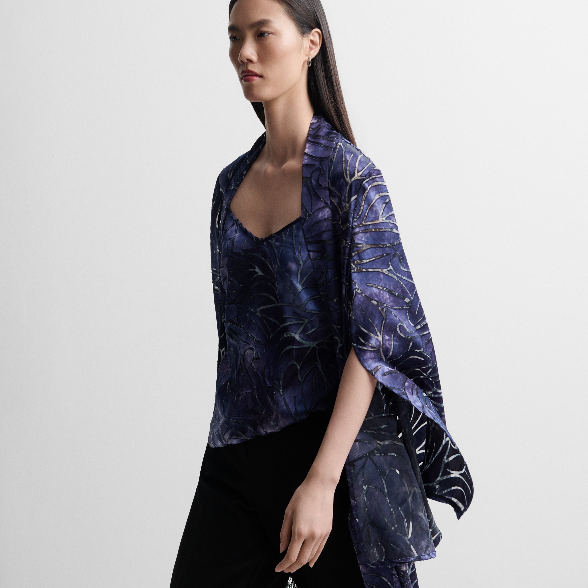 Fancy-fabric top