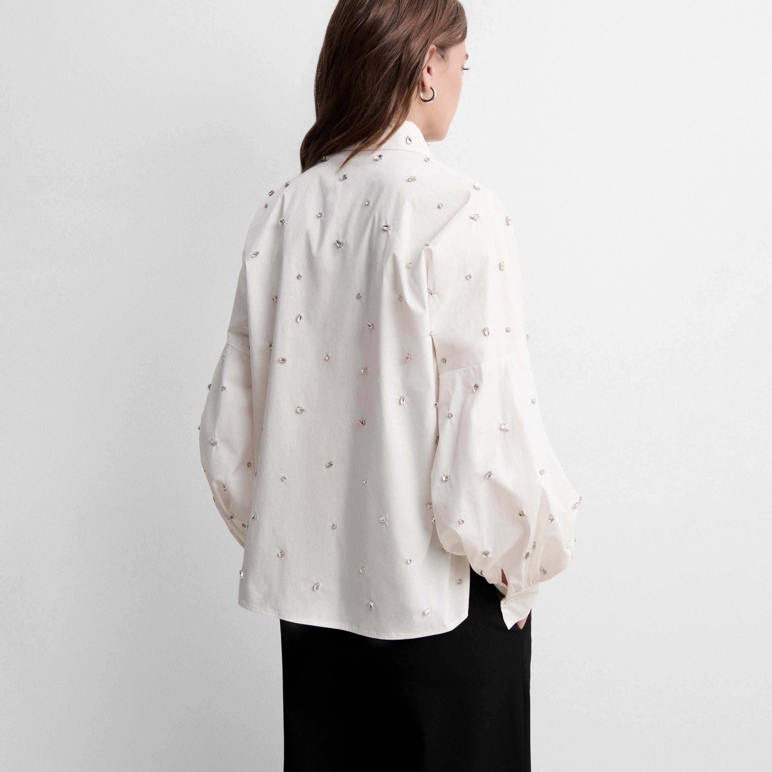 Blouse manches longues à strass