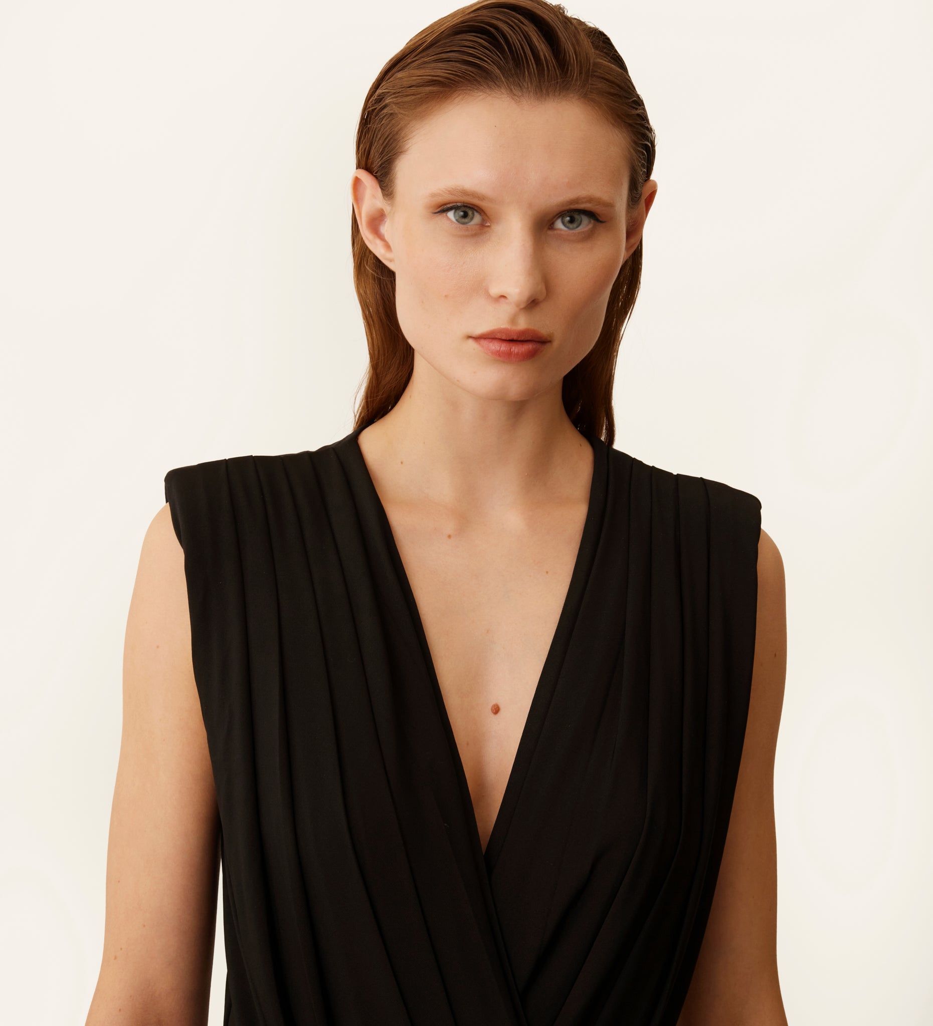 Draped body top