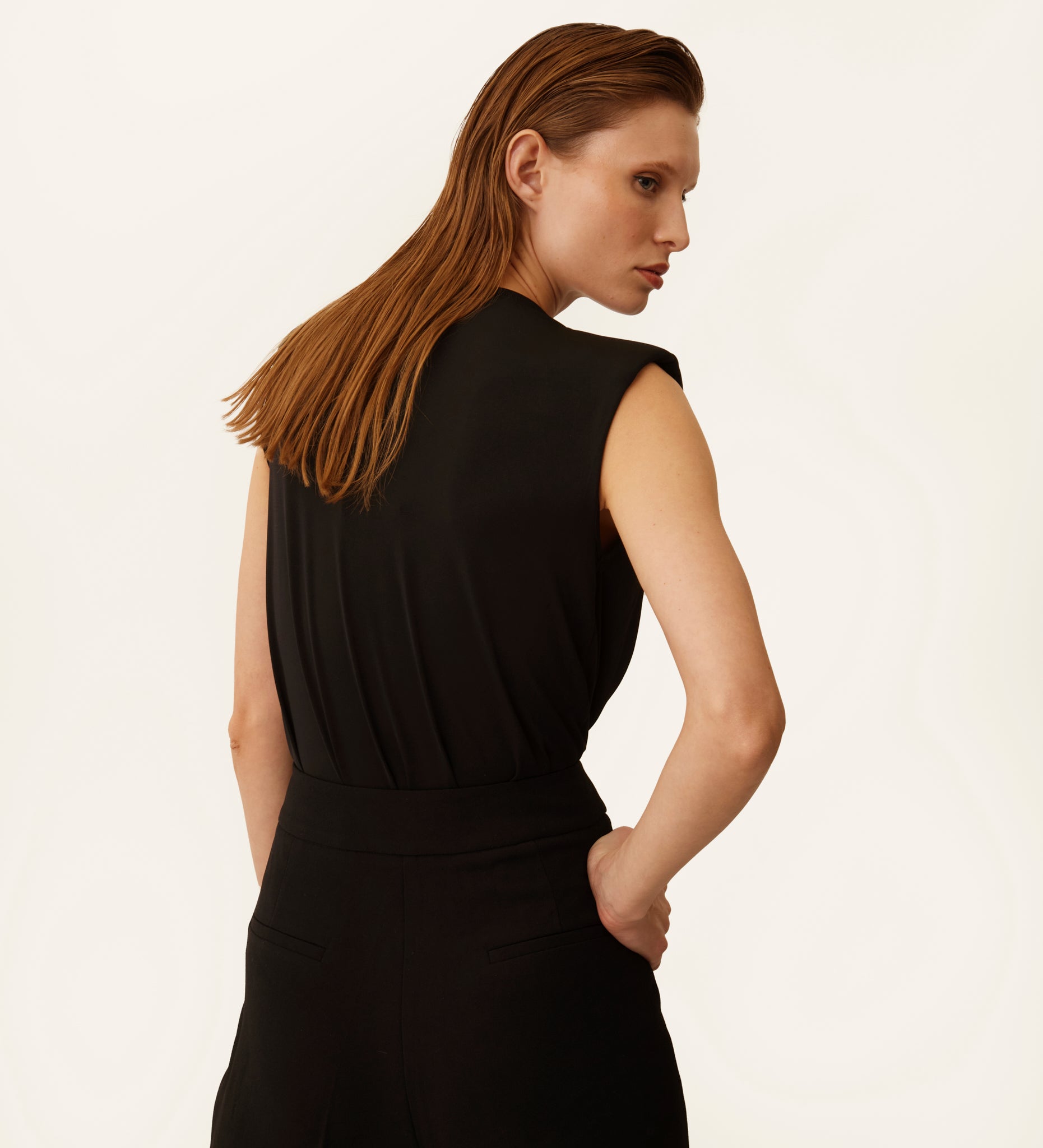 Draped body top