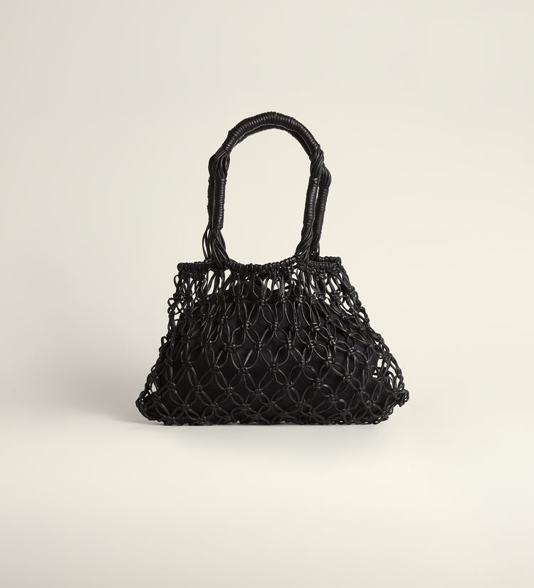 Braided leather bag