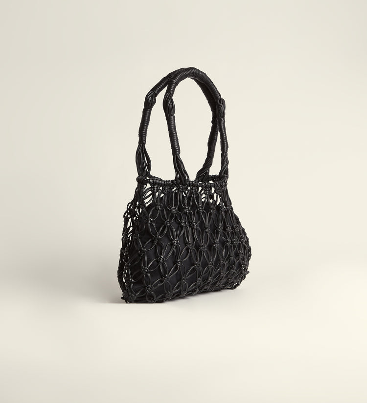 Braided leather bag