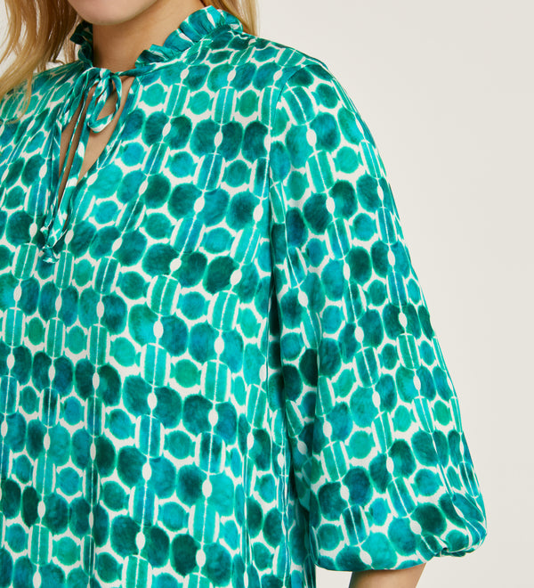 3/4 sleeve printed blouse