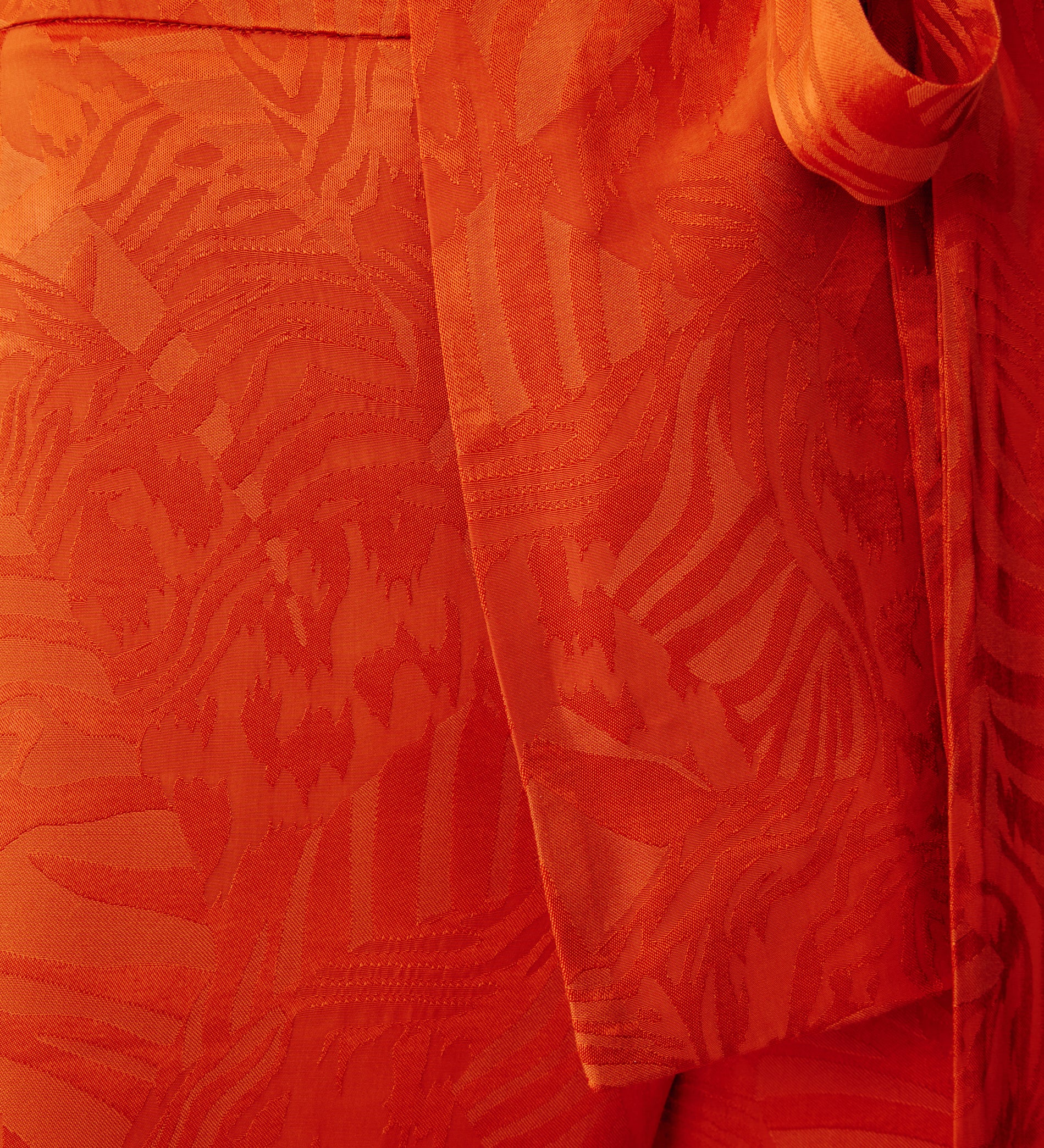 Long flowing jacquard trousers