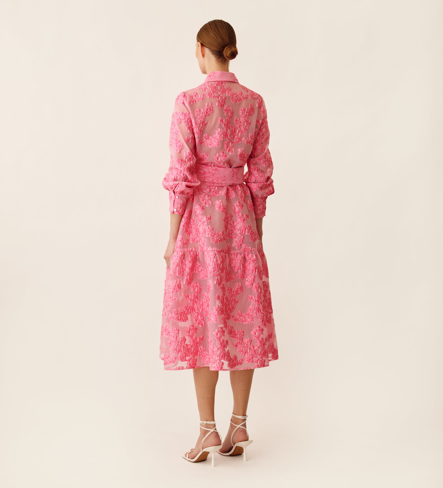 Midi long shirt dress