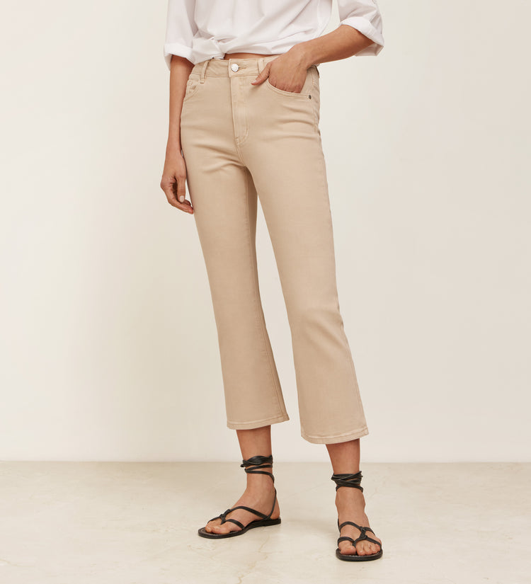 Flared cropped pants