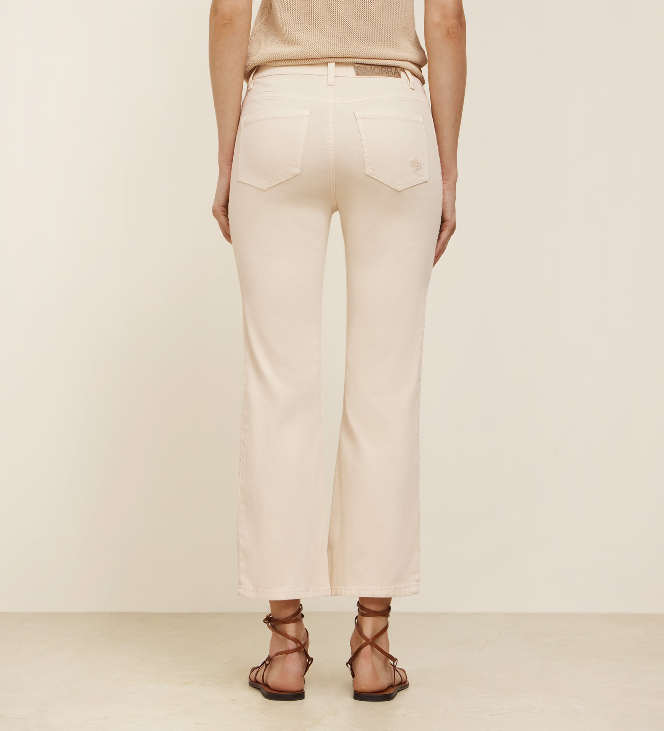 Embroidered long trousers