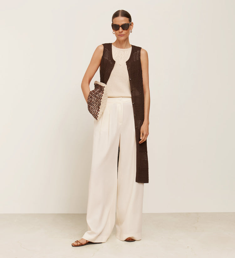 Chaleco tricot calado
