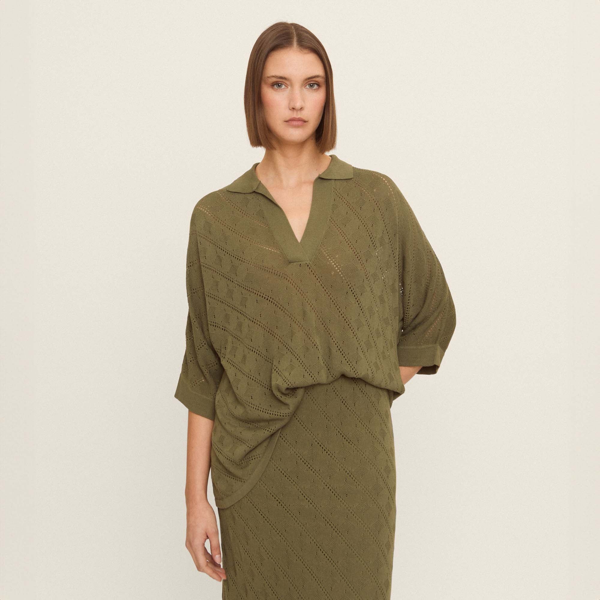 Top punto oversize calado