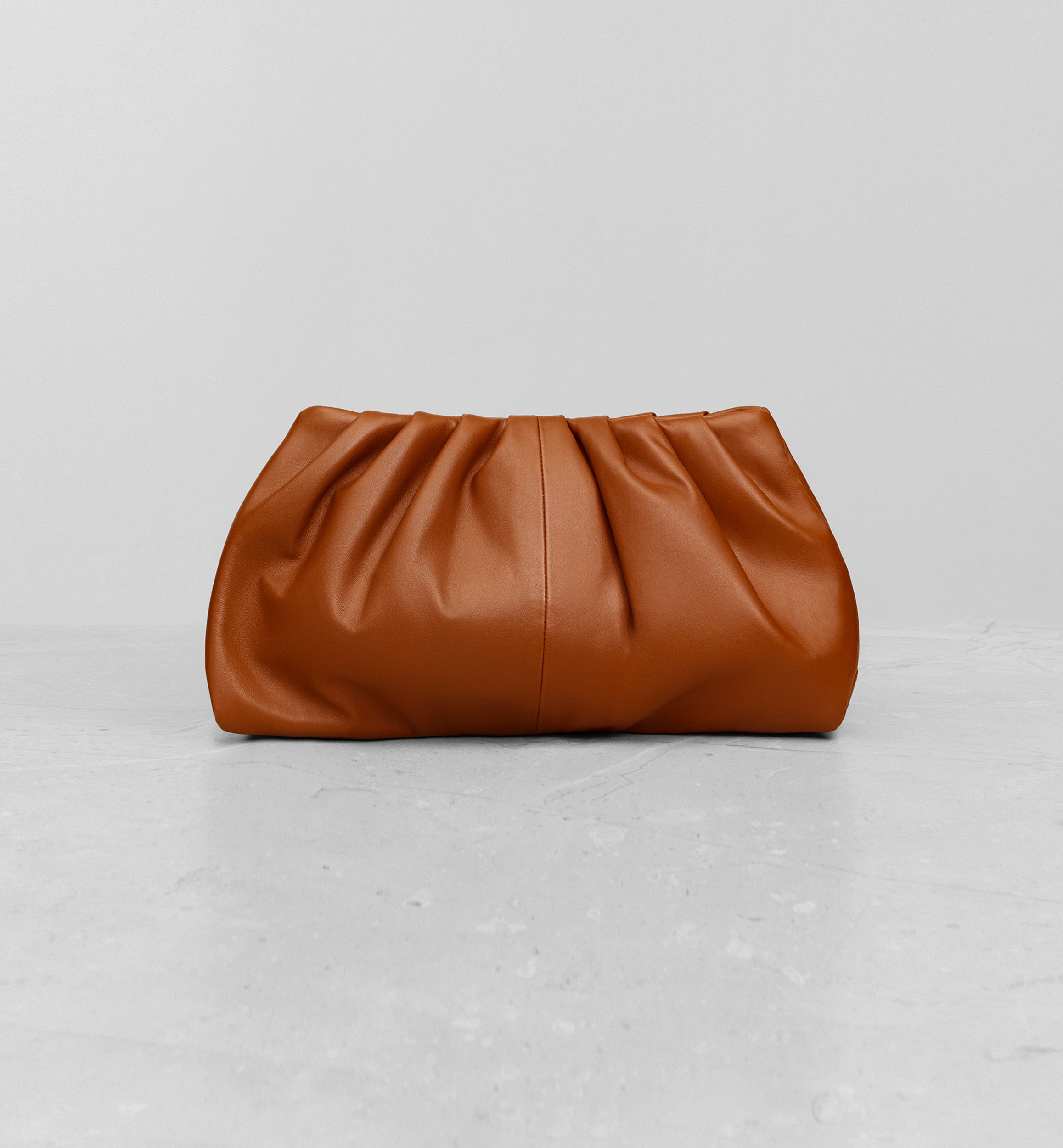 Leather clutch bag