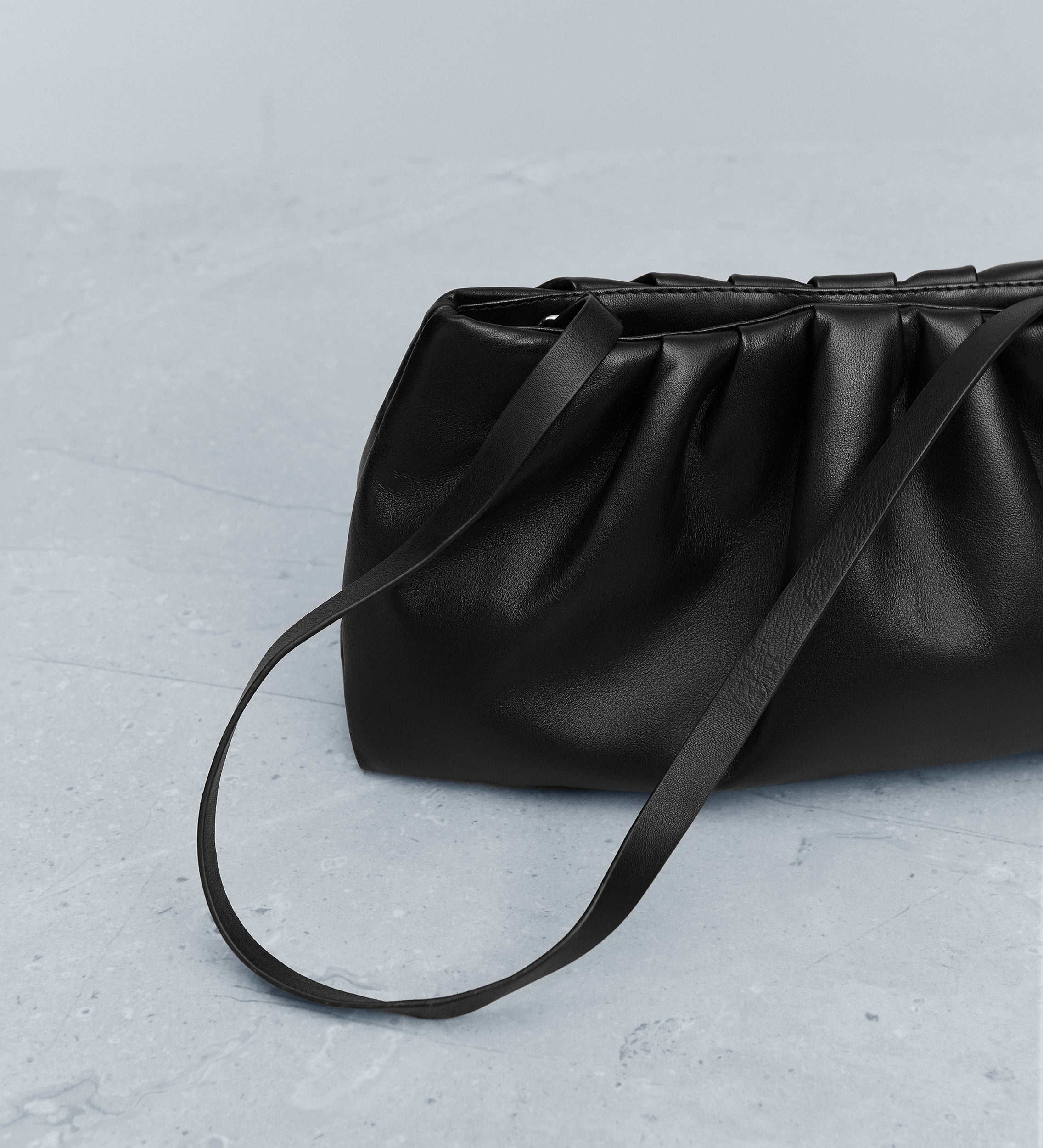 Leather clutch bag