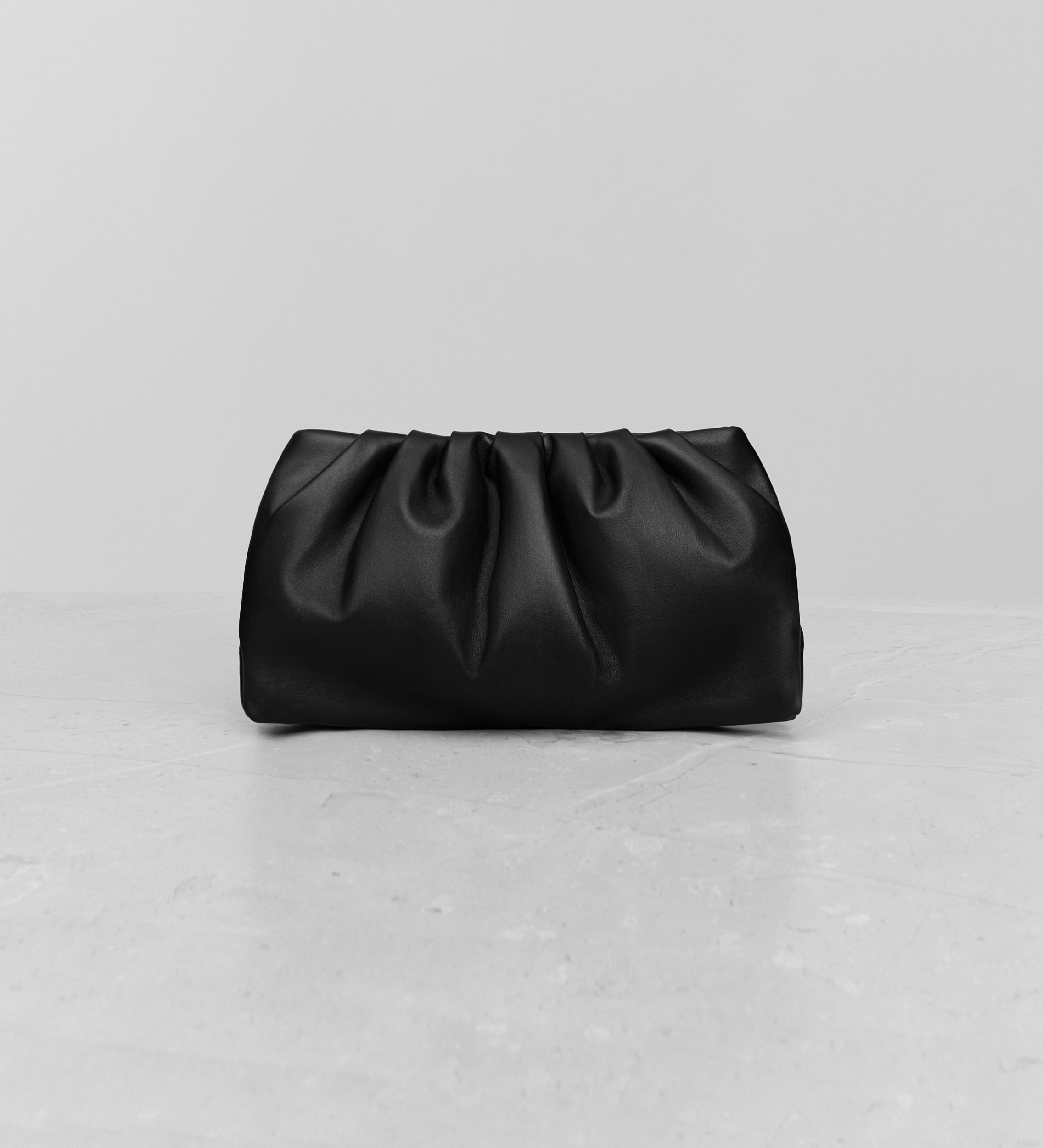 Leather clutch bag