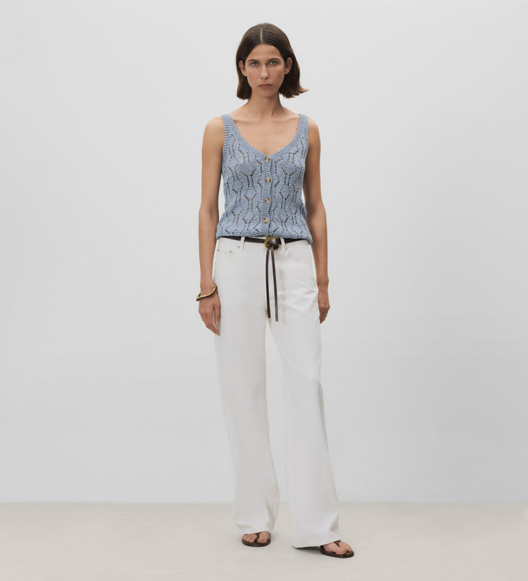 Top tricot botones