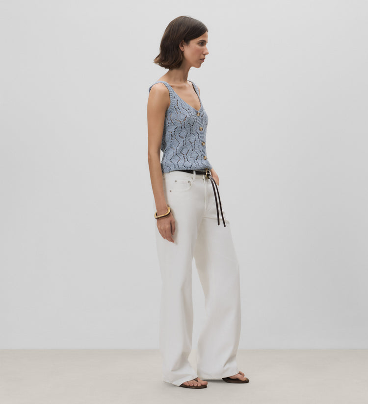 Top tricot botones