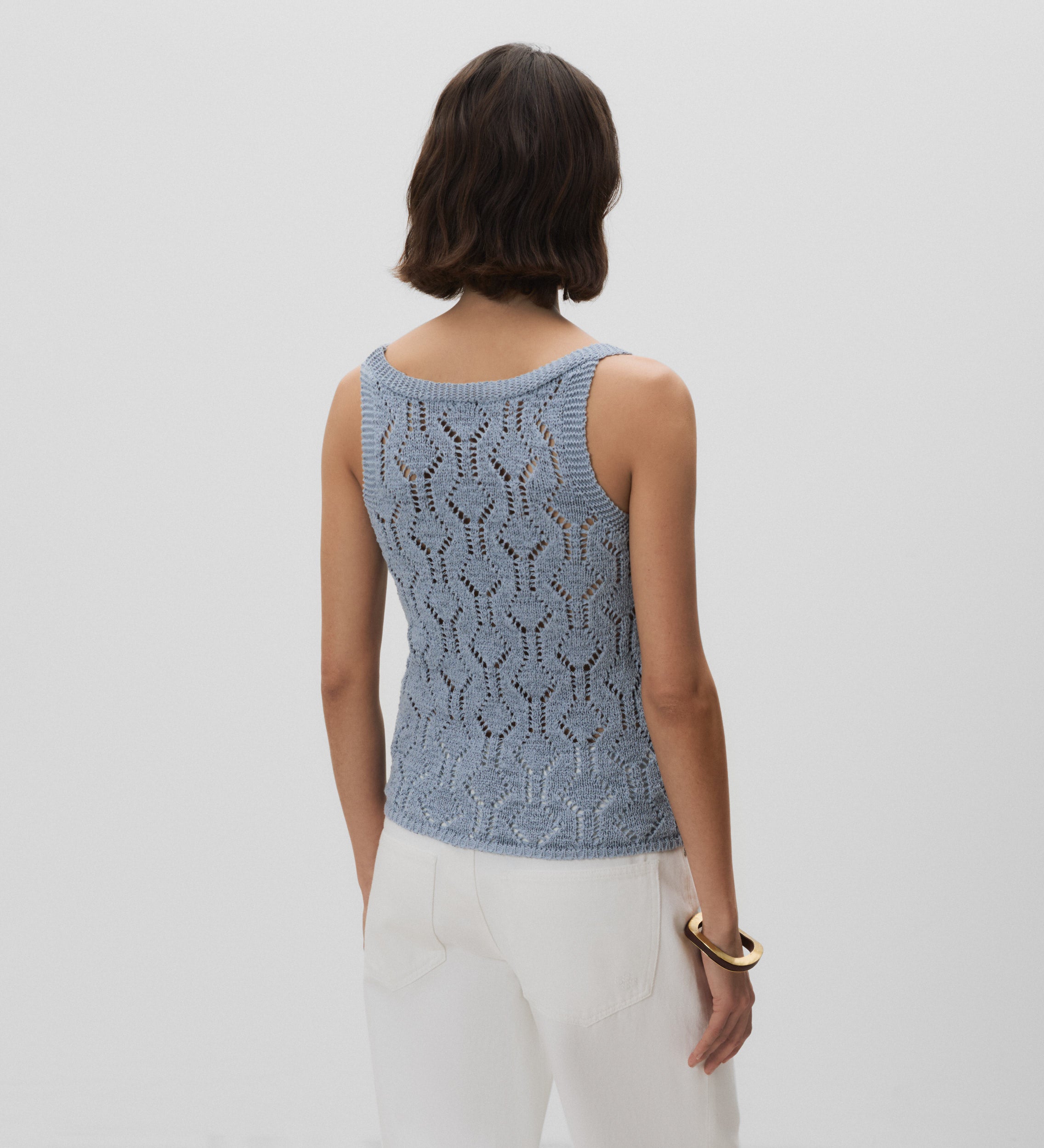 Top en tricot avec boutons