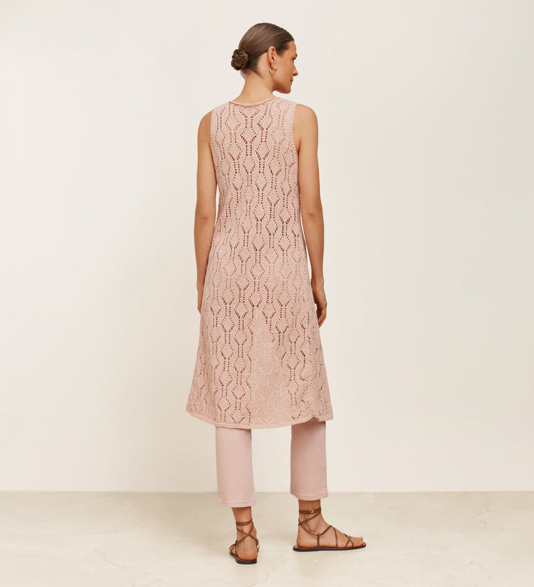 Chaleco tricot lazos