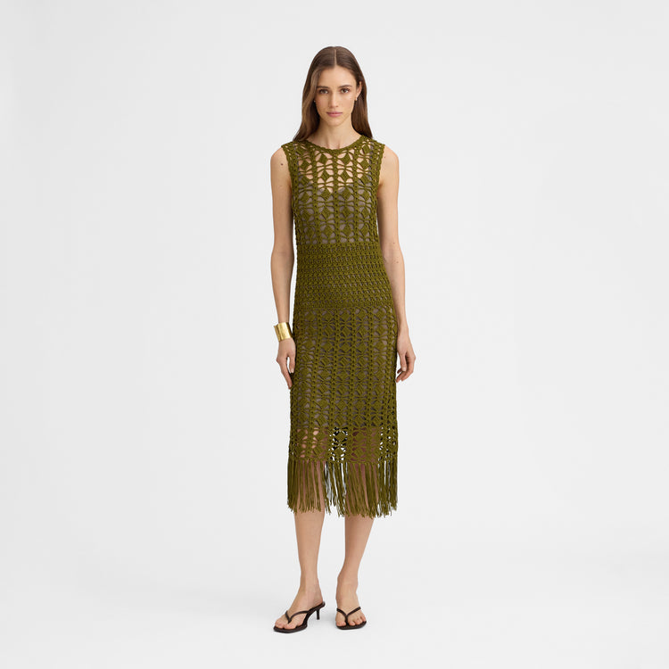 simorra green fringe dress Halter Dress Summer | Fringe Halter Dress | Mint Green Dress main image 1