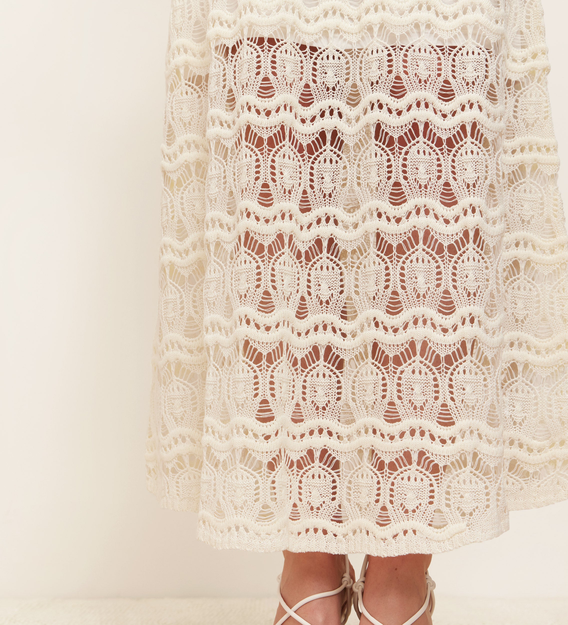 Flared tricot skirt