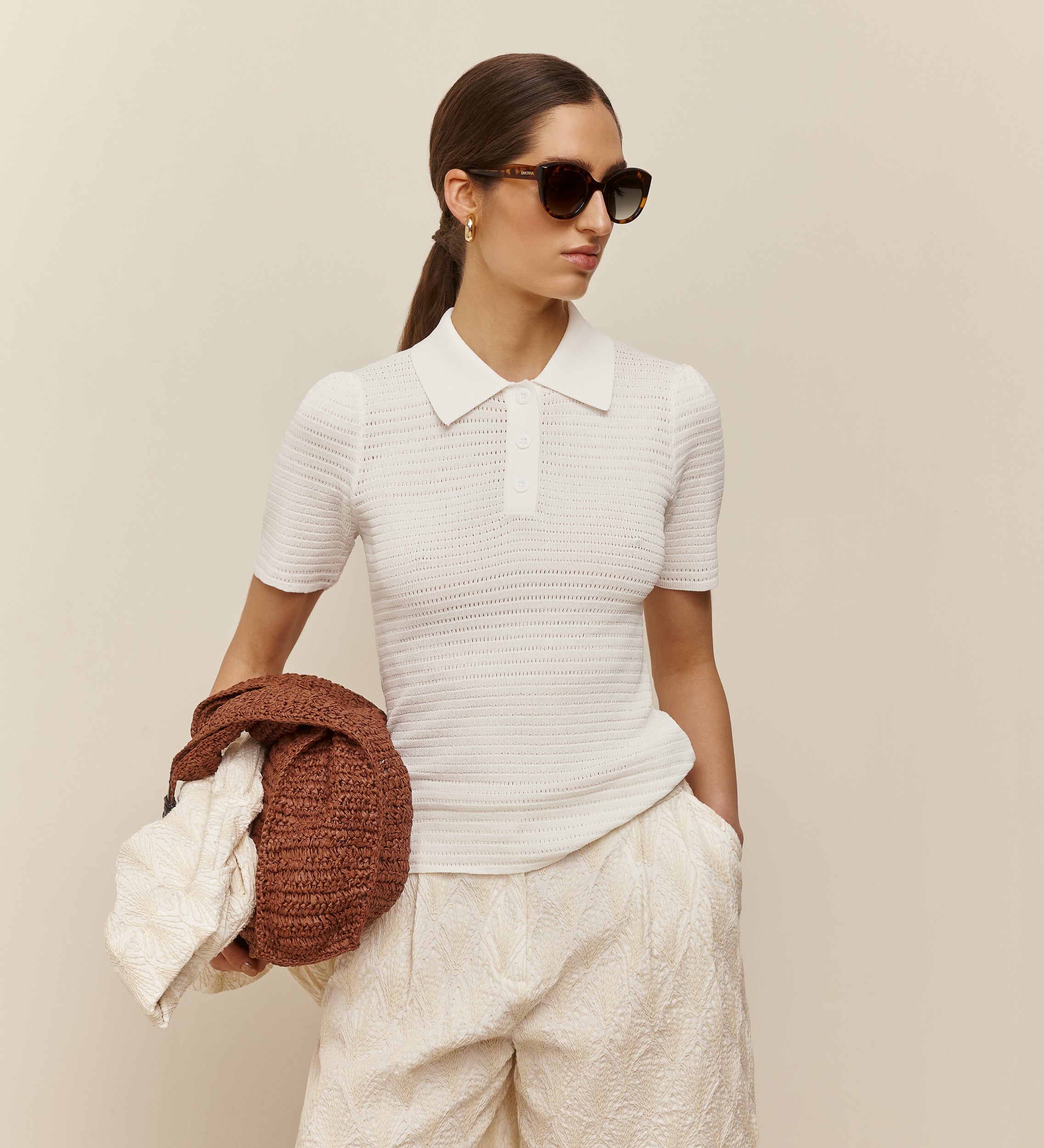 Tricot polo top