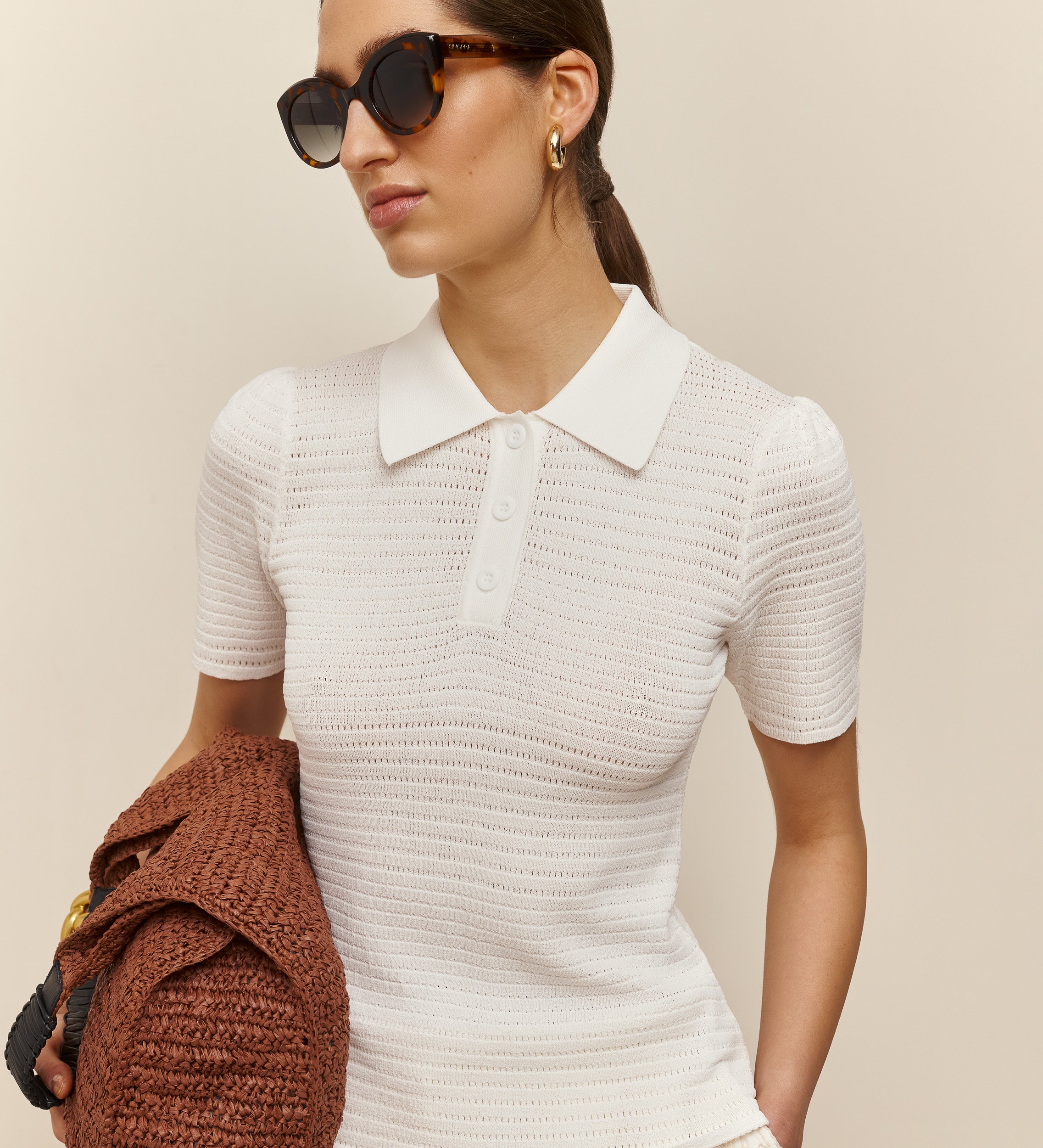 Tricot polo top