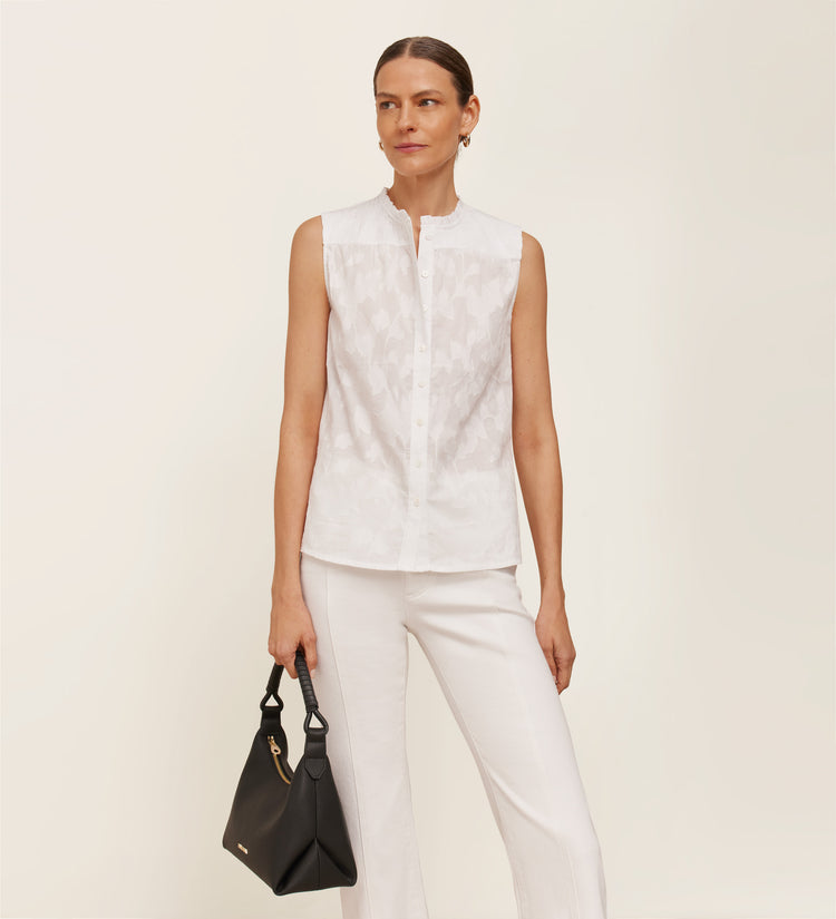 Blouse ourlée en fil coupé