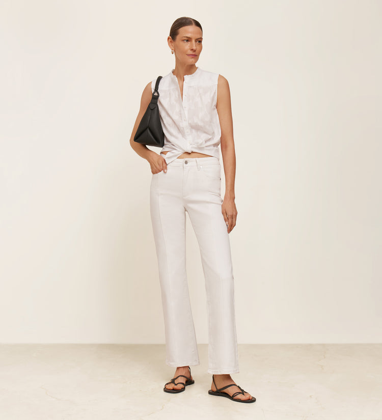 Blouse ourlée en fil coupé