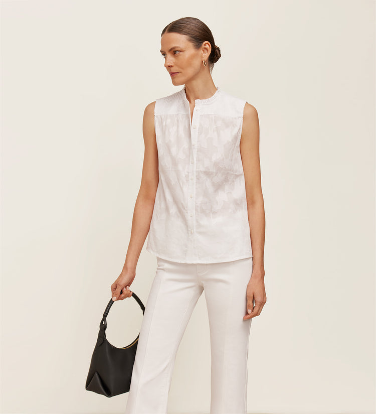 Blouse ourlée en fil coupé