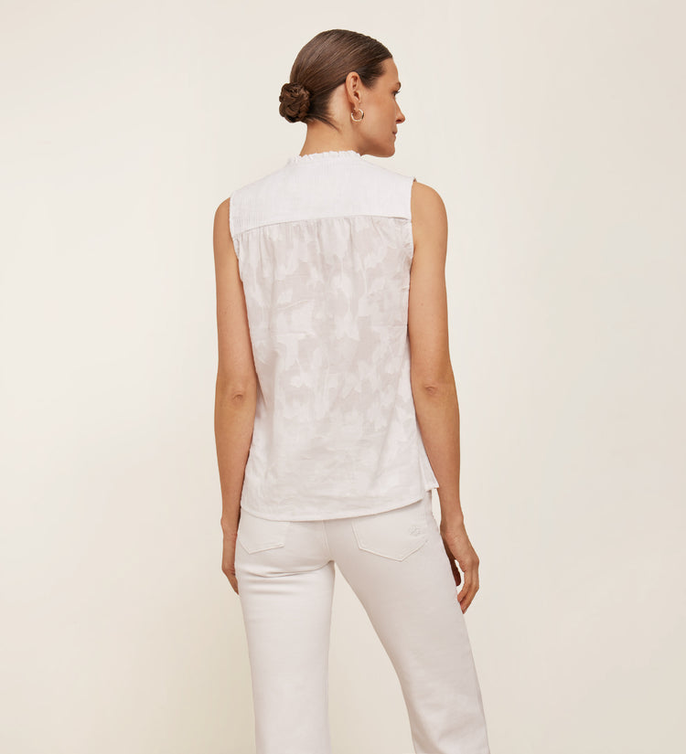 Blouse ourlée en fil coupé