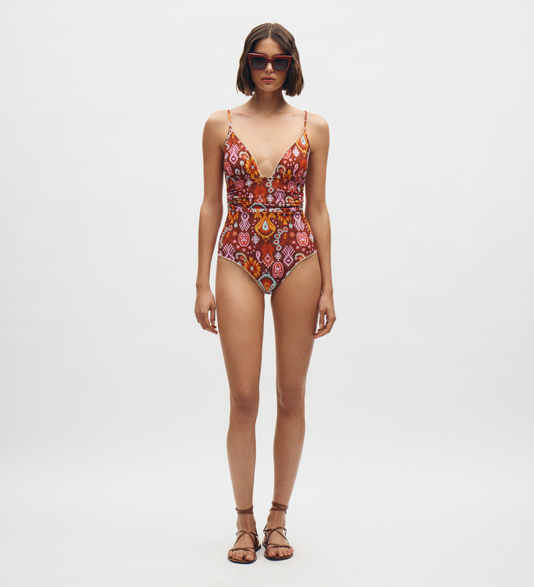 V-neck swimsuit