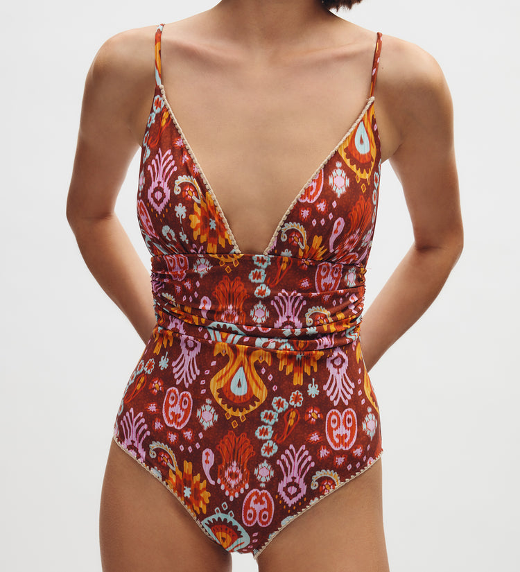 V-neck swimsuit