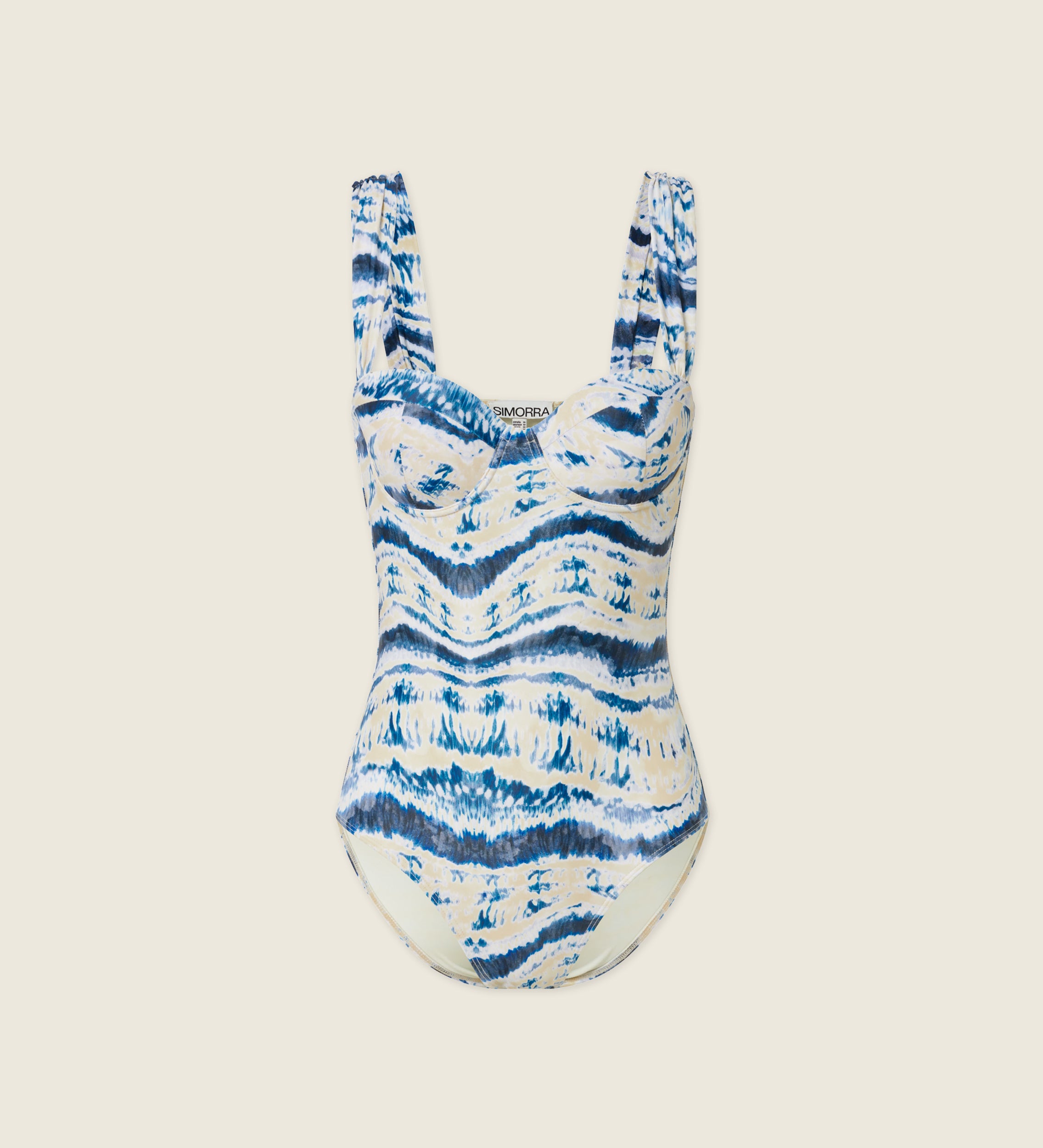 Printed shaped swimsuit