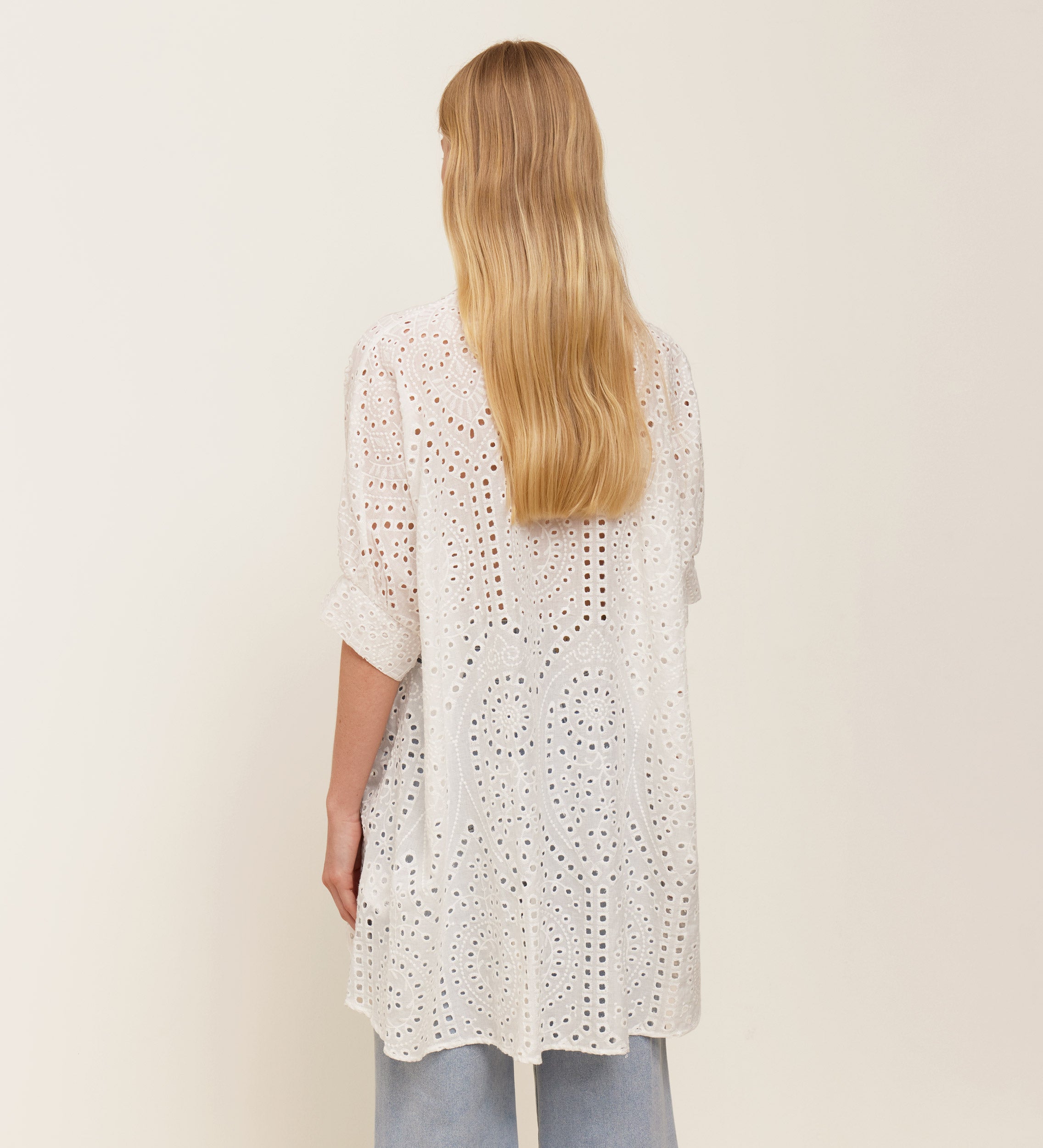 Brocaded cotton blouse