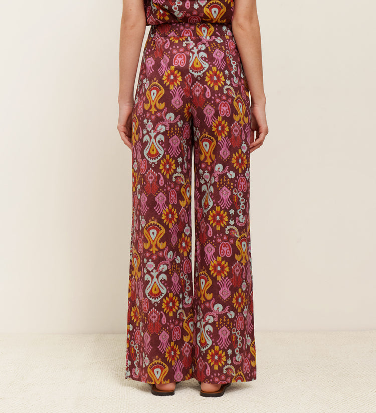 Flowy printed trousers