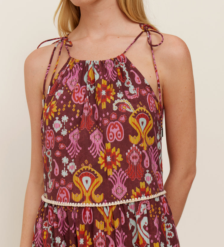 Printed bow dress