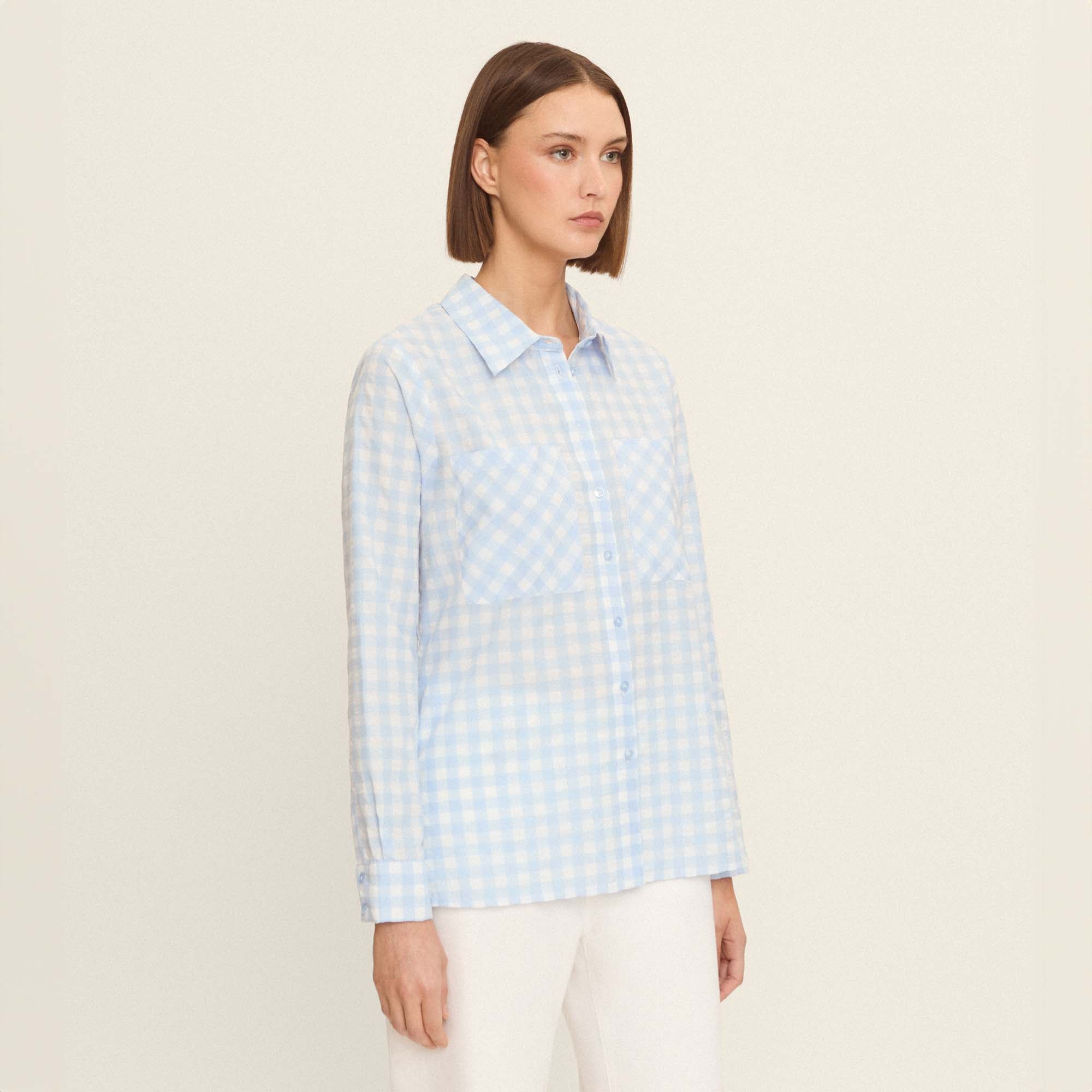 Blusa camisera vichy