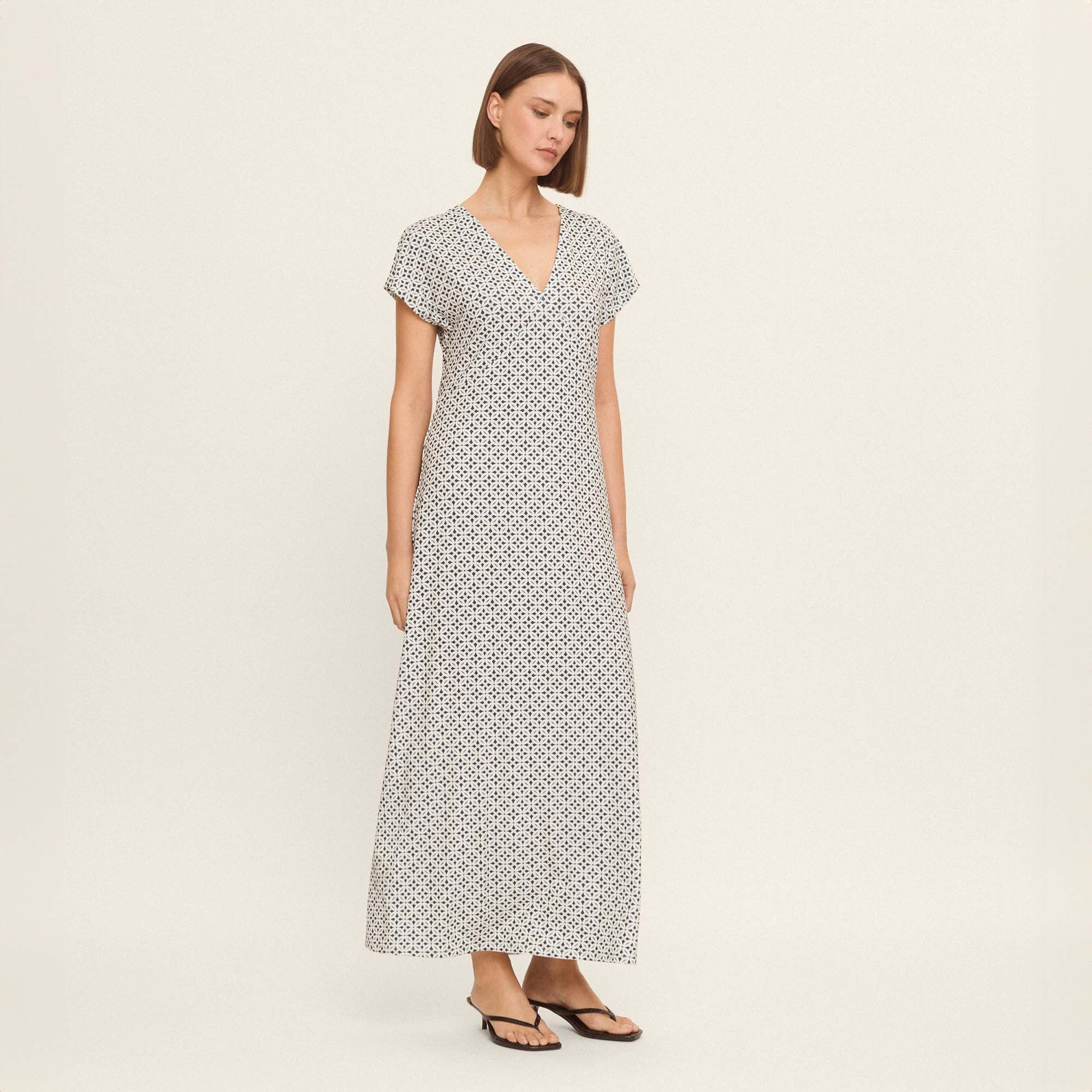 Printed knit dress