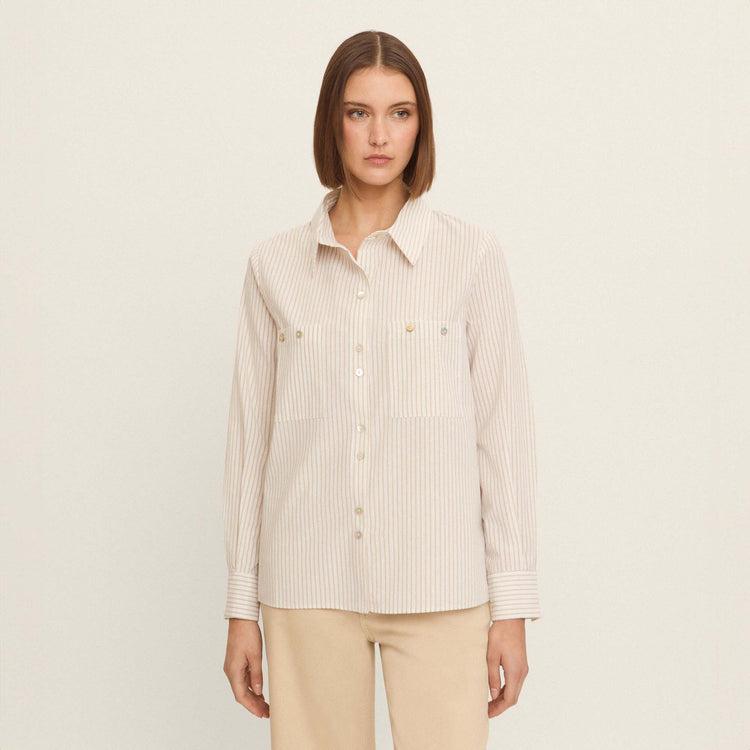 Chemise en coton à rayures