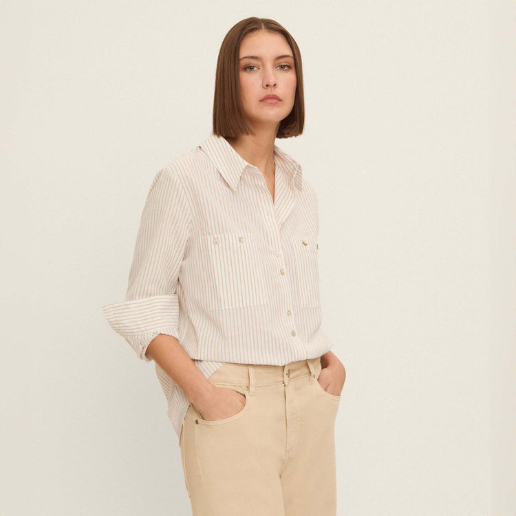 Chemise en coton à rayures