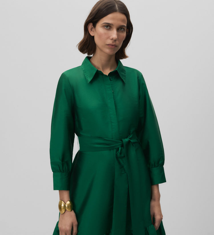 simorra green fringe dress Long fringed dress main image 0