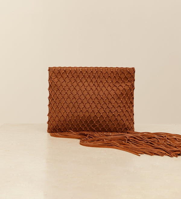 Bolso napa flecos