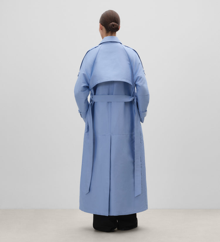 Tie belt trench coat