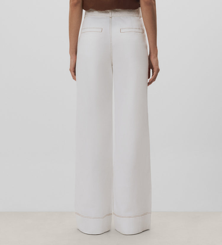 Denim pants with stitching