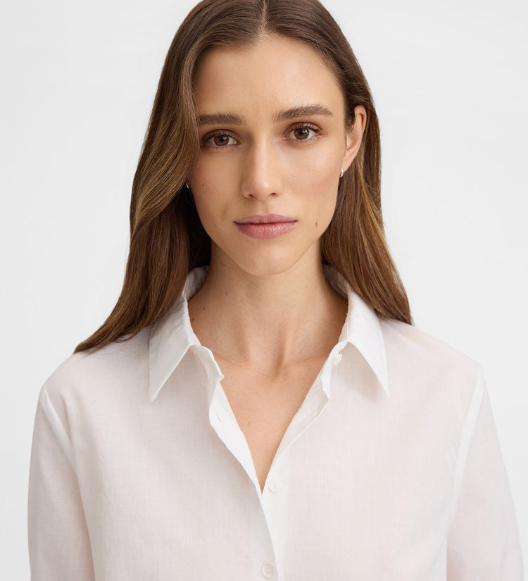 Camisa recta algodón