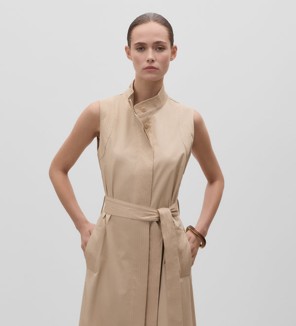 Vestido sisado camisero
