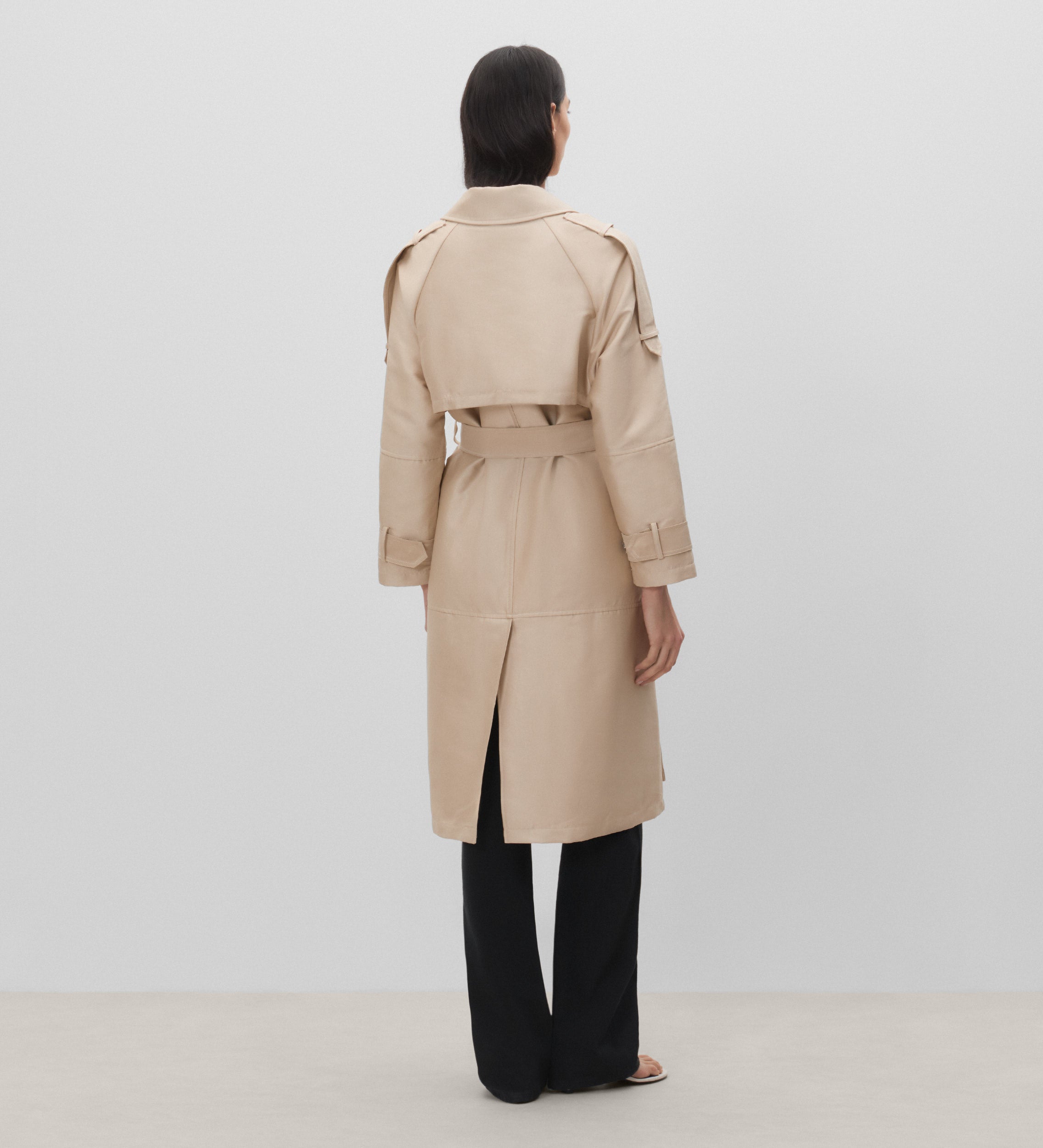 Tie belt trench coat - Main Image