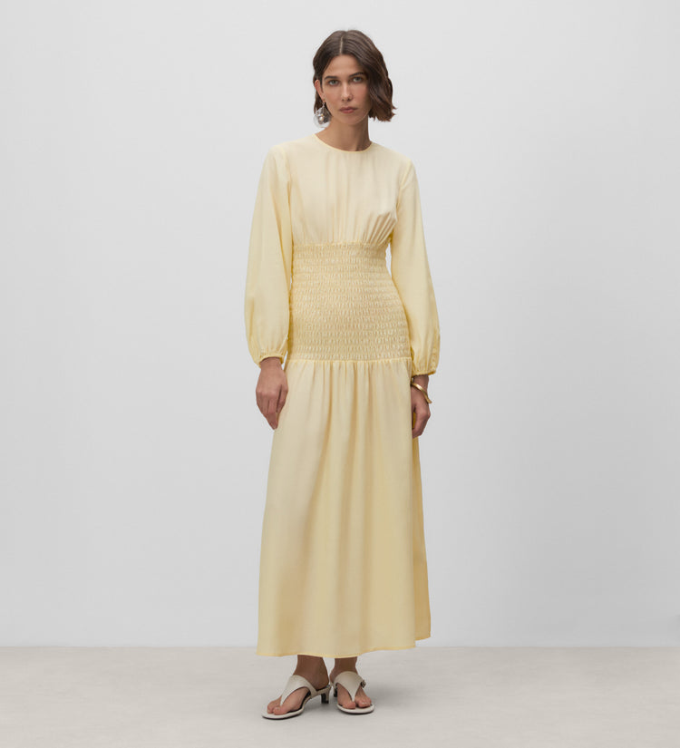 Vestido largo punto smock